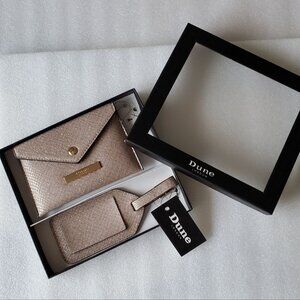 NWT Dune London Travel Wallet and Luggage Tag Set